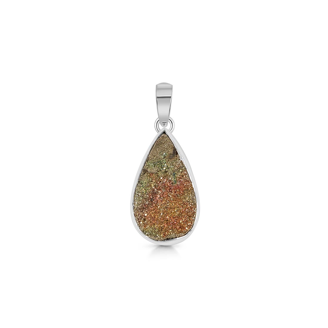 Spectropyrite Druzy Pendant-(SPD-P-13.)